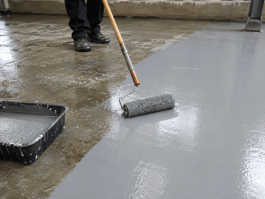 Cómo aplicar pintura epóxica sobre concreto con humedad residual