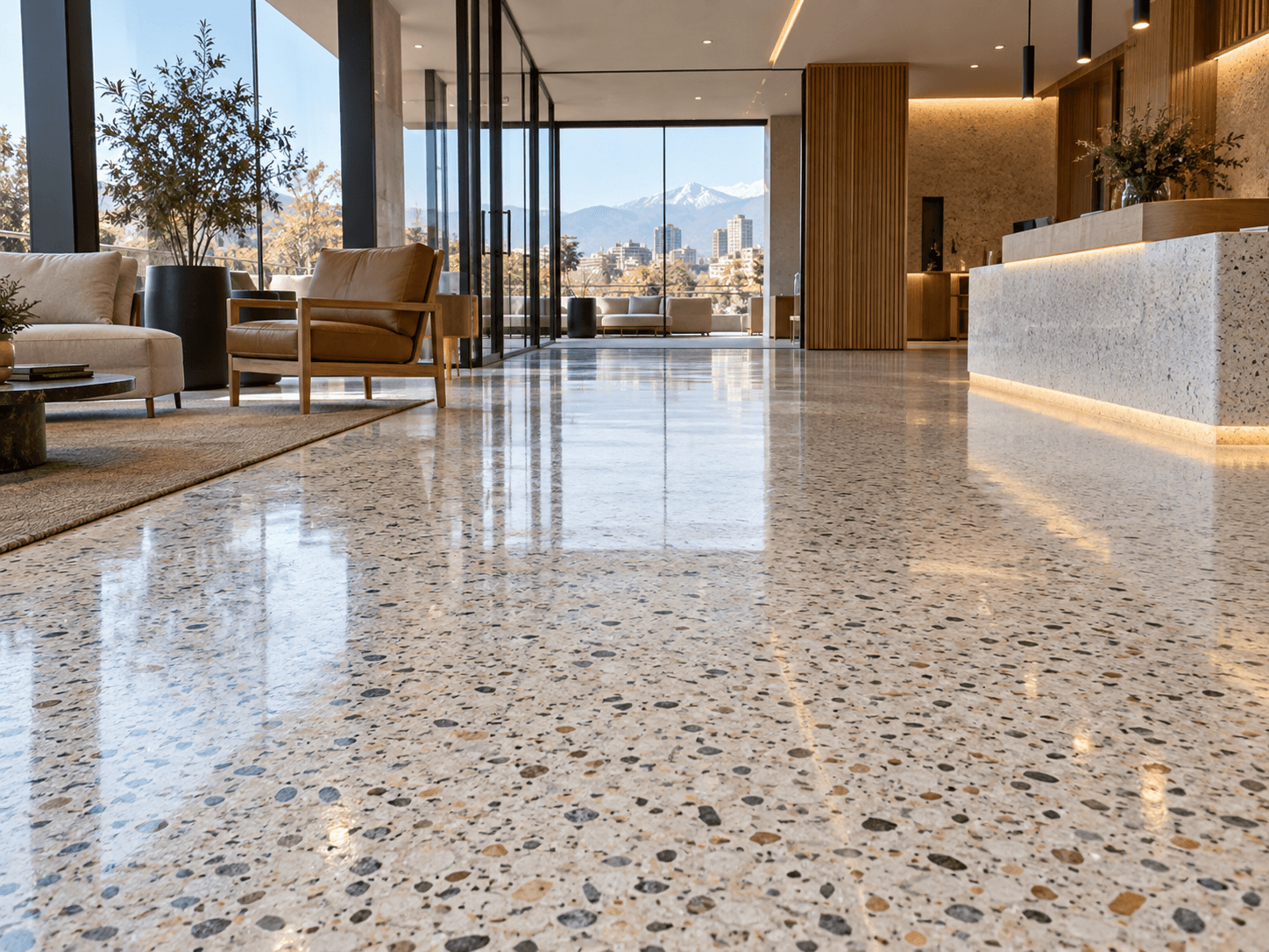 Acabados tipo terrazo en epóxico: la alternativa moderna a los pisos tradicionales