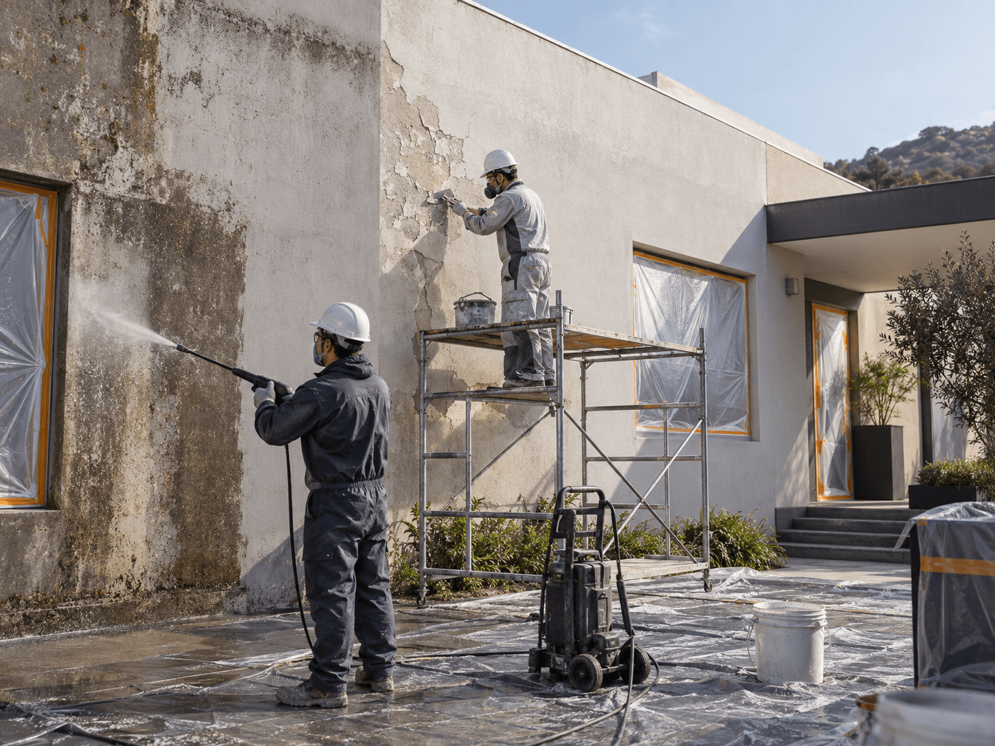 Cómo preparar una fachada antes de pintar: pasos clave para un acabado duradero