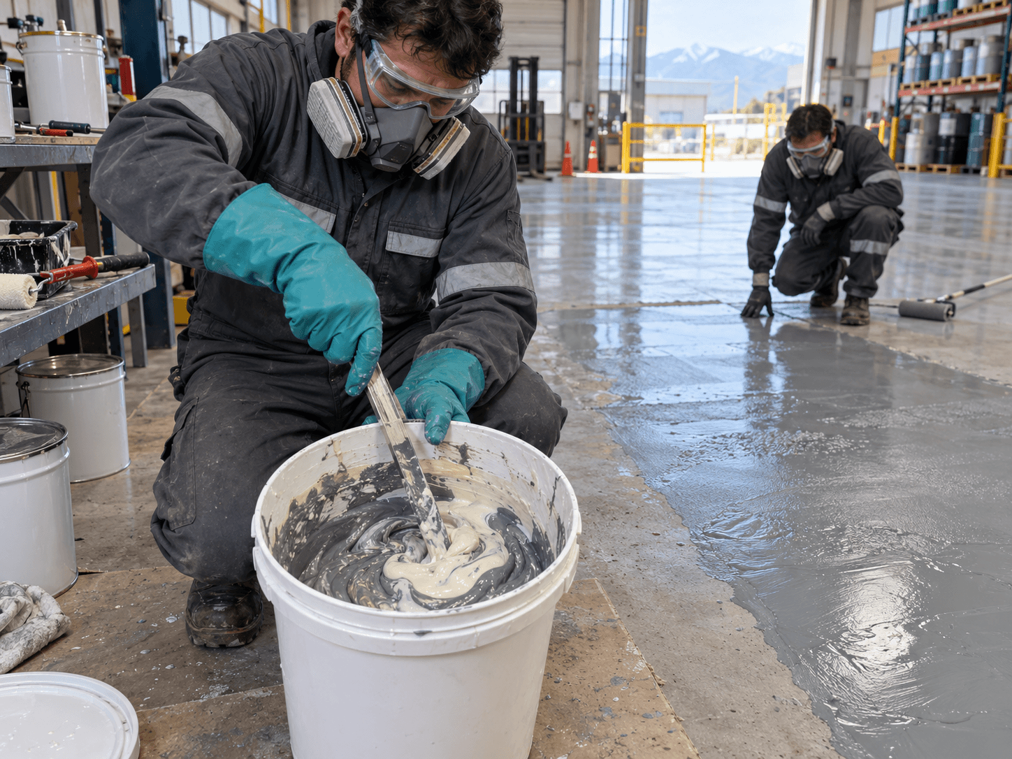 Errores de mezcla en pintura epóxica bicomponente que arruinan el resultado final