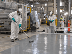 Normativa chilena de seguridad laboral al aplicar pintura epóxica en fábricas