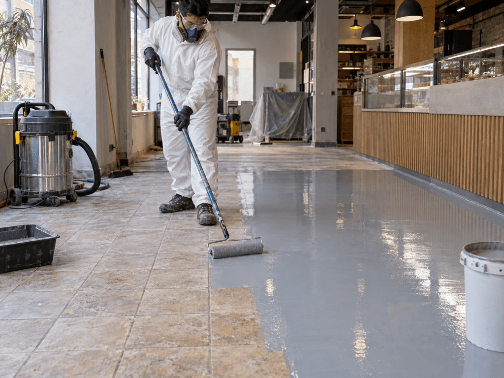 ¿Se puede aplicar pintura epóxica sobre un piso cerámico antiguo?